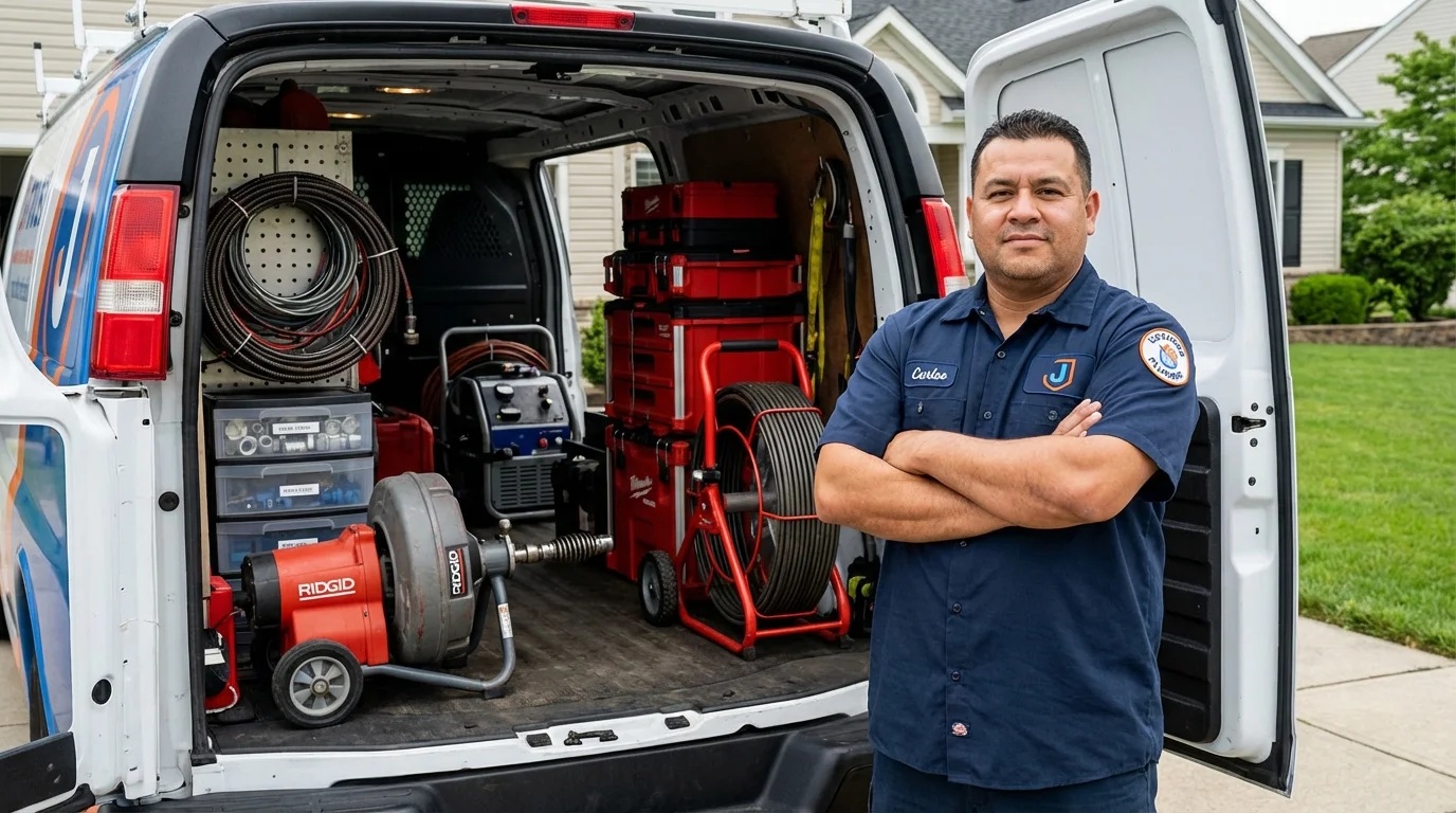 Professional drain cleaning equipment and Johns Plumbing LLC plumber in Lemmon