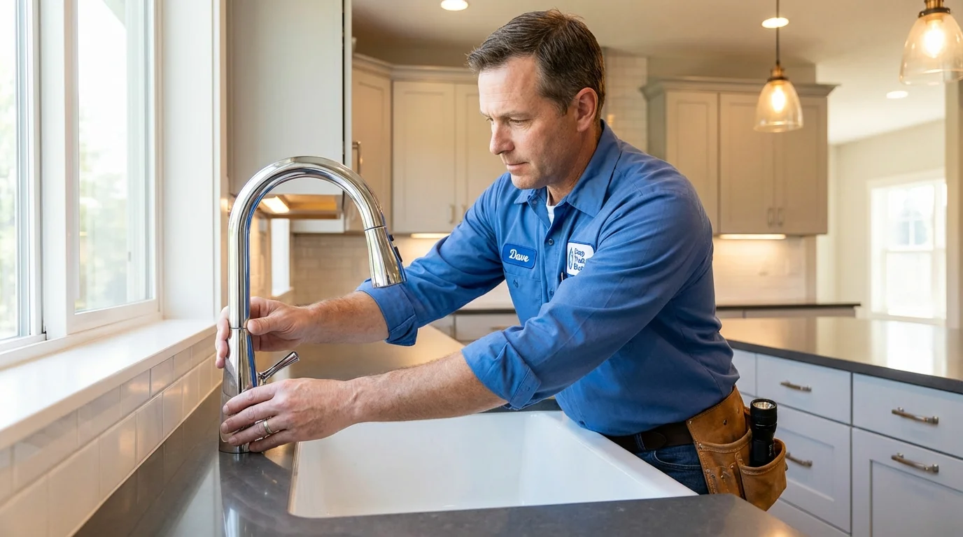 Kitchen faucet installation by Johns Plumbing LLC in Lemmon