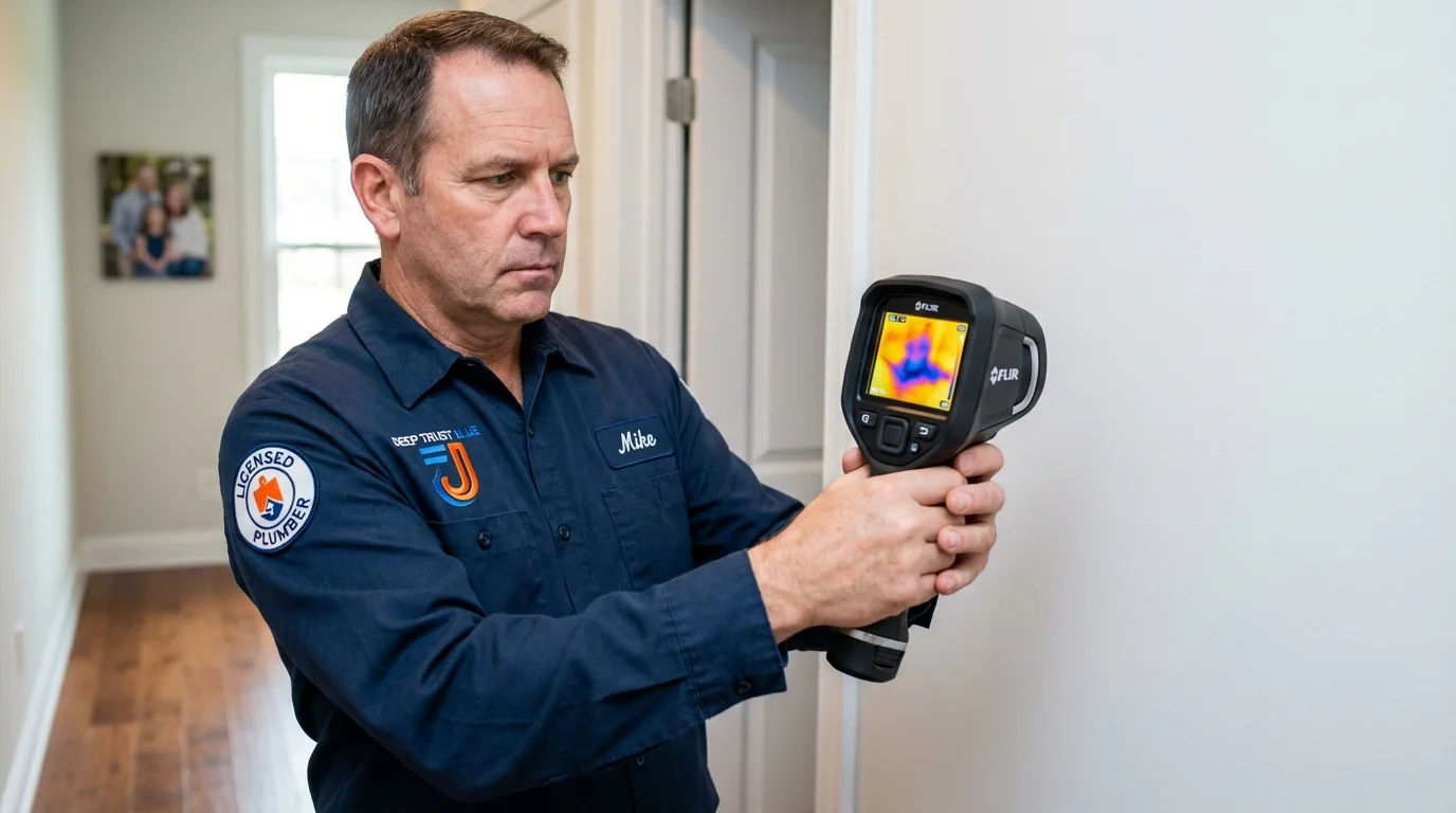 Thermal imaging leak detection by Johns Plumbing LLC in Lemmon